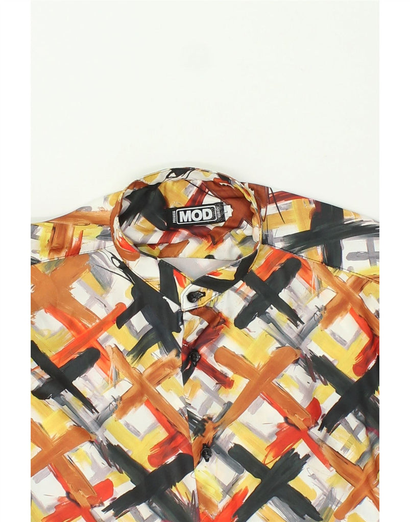 VINTAGE Mens Abstract Pattern Shirt Large Multicoloured Polyester Vintage Vintage and Second-Hand Vintage from Messina Hembry 