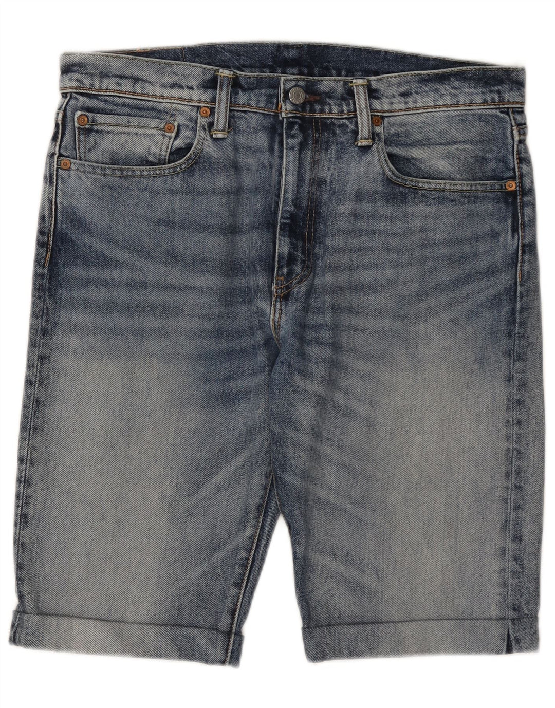 Levi's Mens 502 Denim Shorts W34 Large Blue Cotton