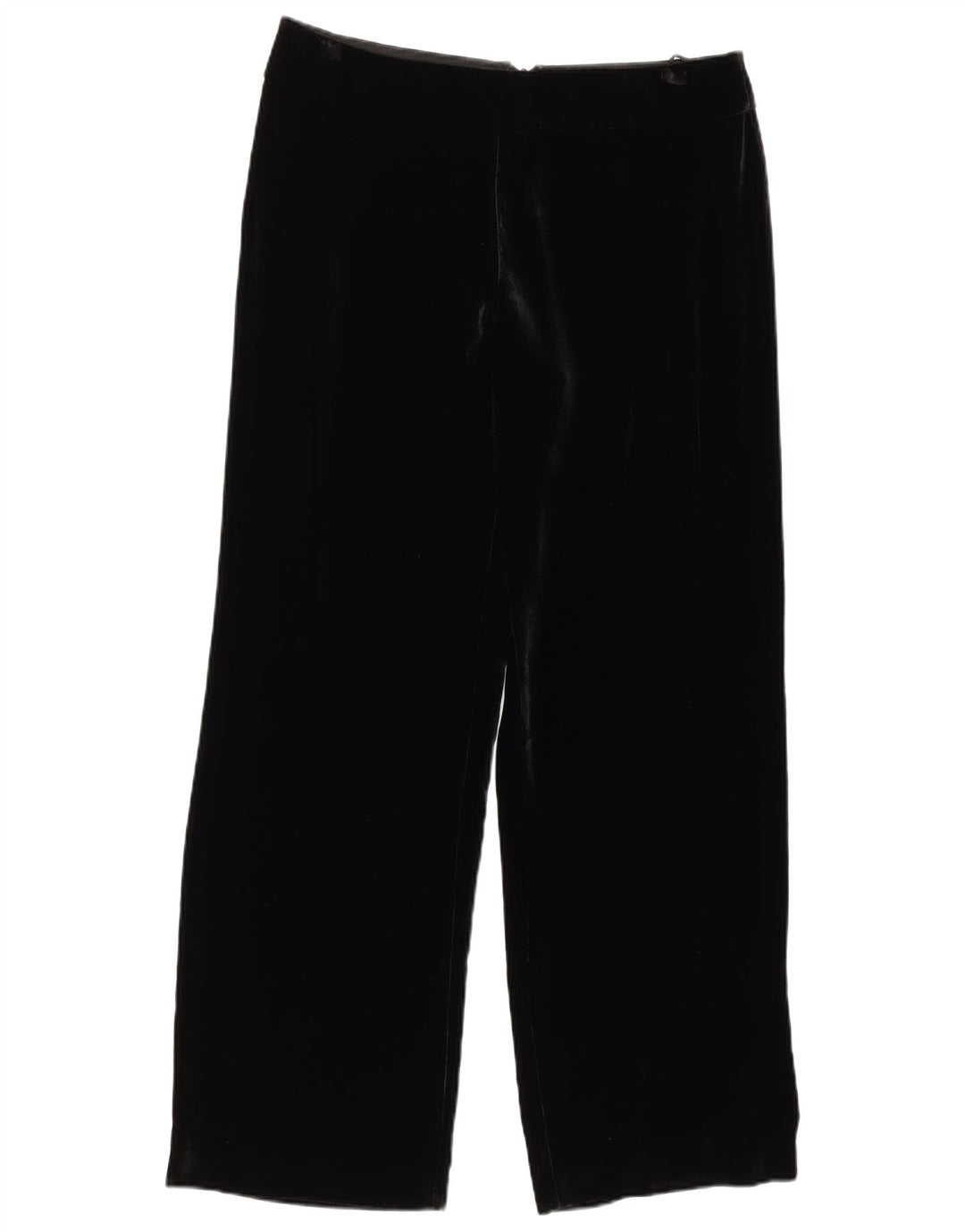 LUISA SPAGNOLI Womens Velvet Casual Trousers IT 44 Medium W34 L31 Black
