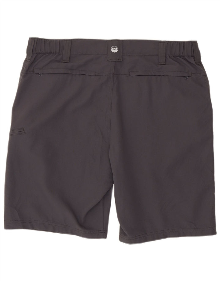 WRANGLER Mens Cargo Shorts W36 Large Grey Polyester