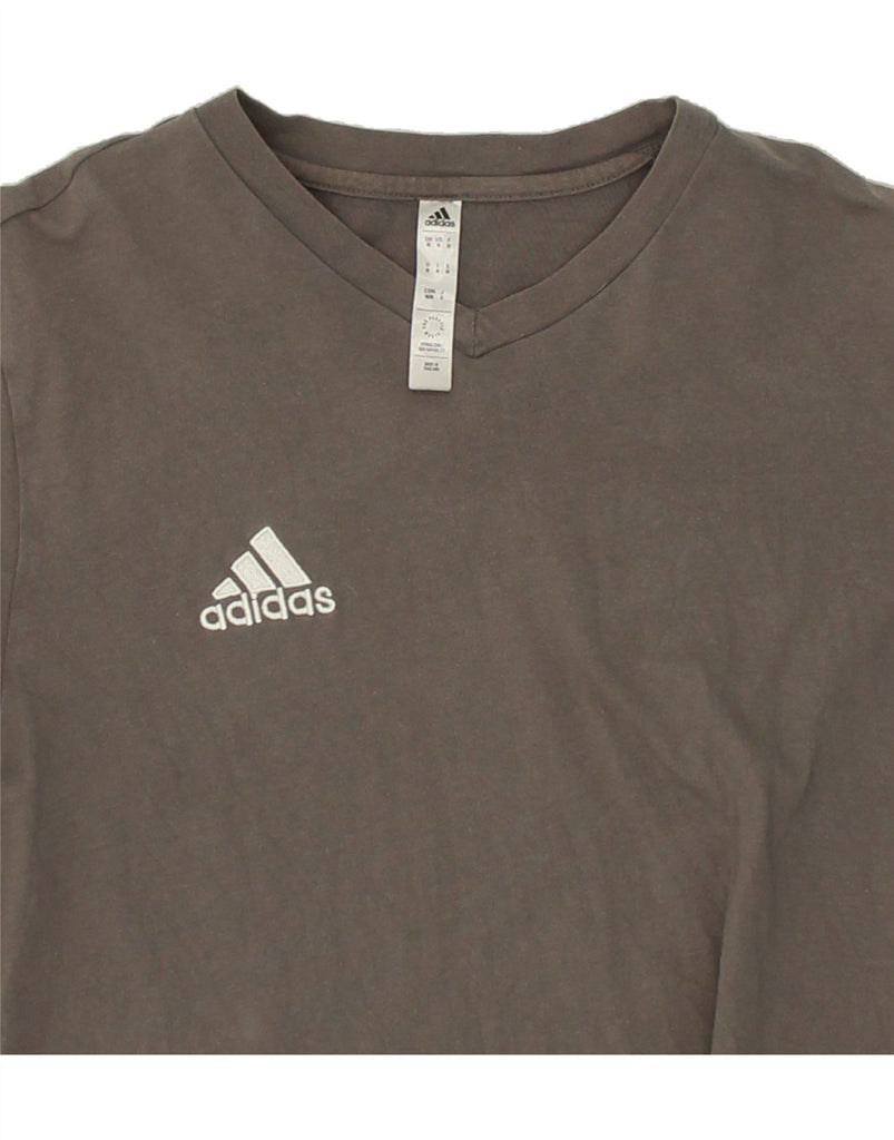 ADIDAS Mens T-Shirt Top Medium Grey Cotton | Vintage Adidas | Thrift | Second-Hand Adidas | Used Clothing | Messina Hembry 