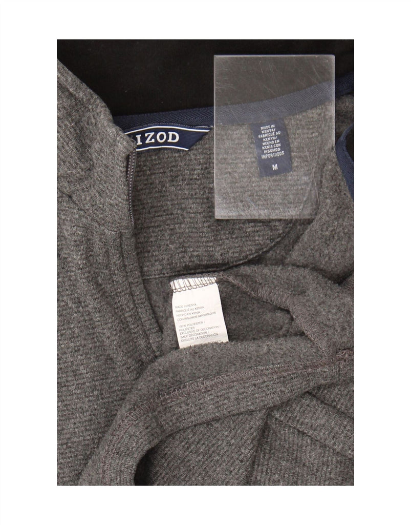 IZOD Mens Zip Neck Sweatshirt Jumper Medium Grey Polyester Vintage Izod and Second-Hand Izod from Messina Hembry 