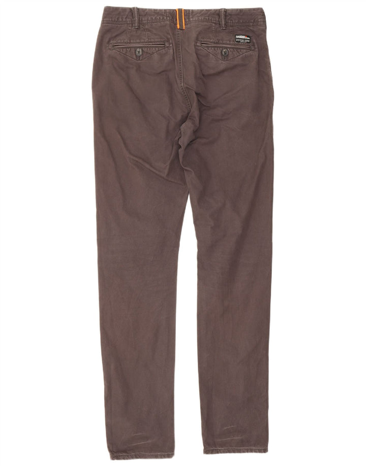 Superdry Mens Slim Chino Trousers W30 L32 Brown