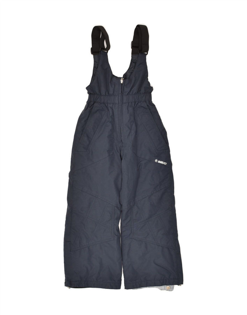 BRUGI Girls Dungarees Ski Trousers 5-6 Years W18 L13  Navy Blue Polyamide | Vintage Brugi | Thrift | Second-Hand Brugi | Used Clothing | Messina Hembry 