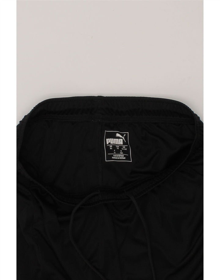 PUMA Boys Sport Shorts 13-14 Years XL Black Polyester Vintage Puma and Second-Hand Puma from Messina Hembry 