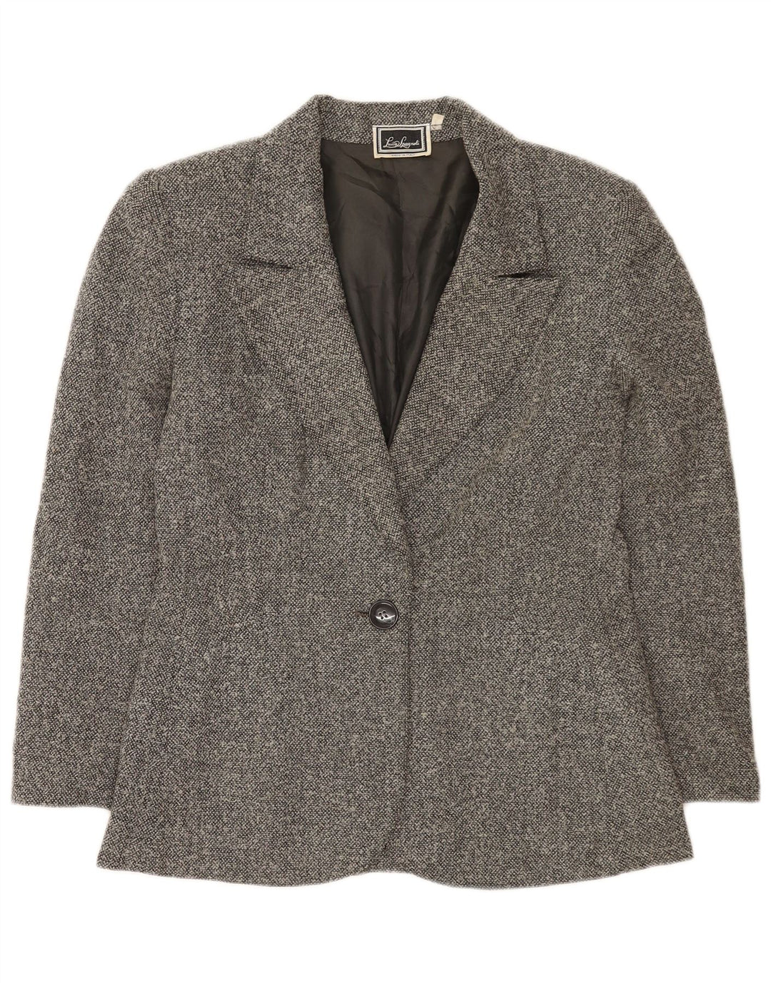 Luisa Spagnoli Womens 1 Button Blazer Jacket IT 44 Medium Grey Virgin Wool