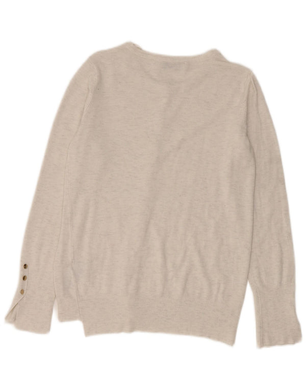 Zara Womens Cardigan Sweater UK 12 Medium Grey Flecked Viscose