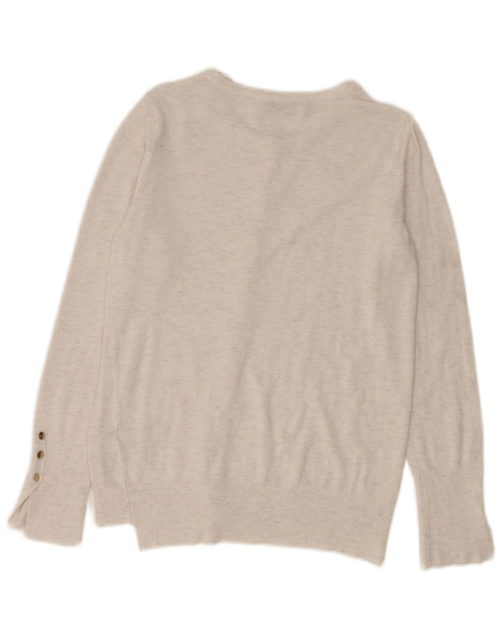 Zara Womens Cardigan Sweater UK 12 Medium Grey Flecked Viscose
