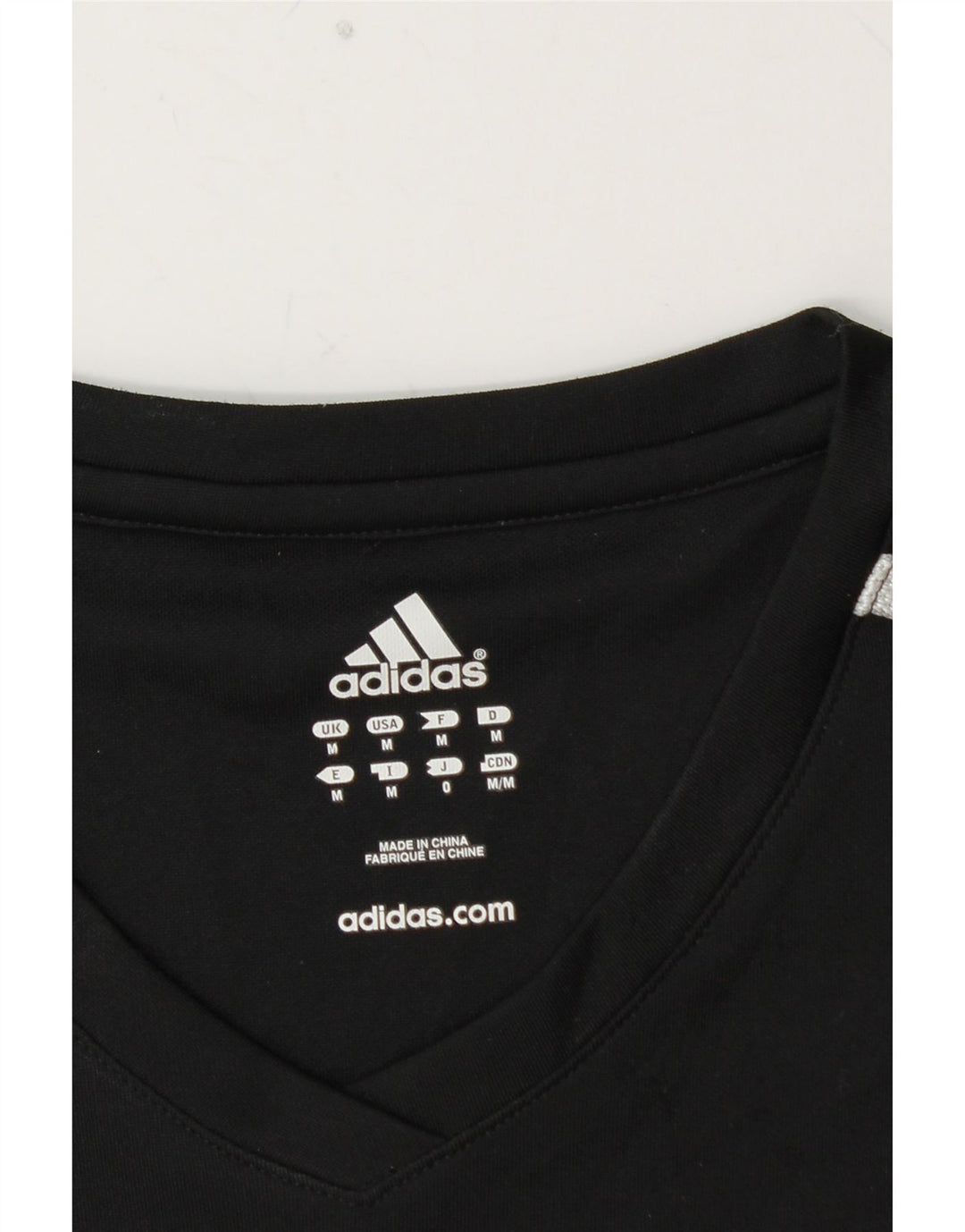 ADIDAS Mens T-Shirt Top Medium Black Colourblock Polyester