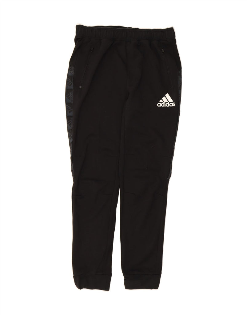 ADIDAS Womens Graphic Tracksuit Trousers Joggers UK 16 Large Black Cotton Vintage Adidas and Second-Hand Adidas from Messina Hembry 