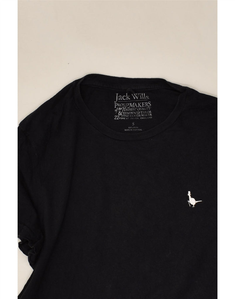 JACK WILLS Mens T-Shirt Top Small Black Cotton | Vintage Jack Wills | Thrift | Second-Hand Jack Wills | Used Clothing | Messina Hembry 