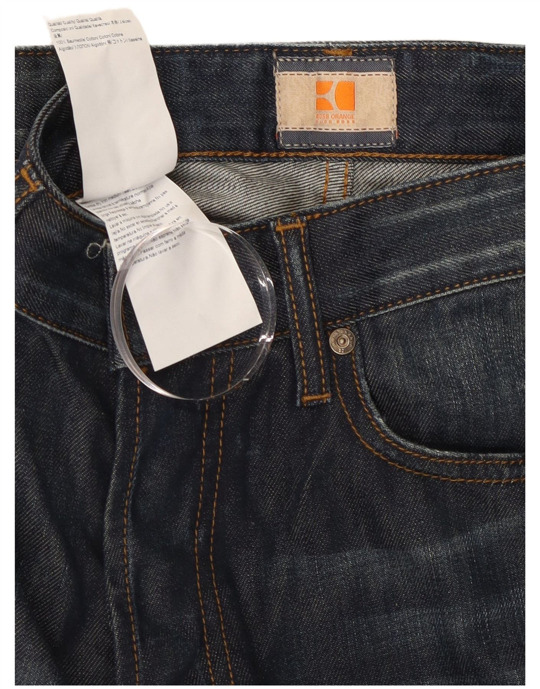 Hugo Boss Mens Straight Jeans W33 L32 Blue Cotton