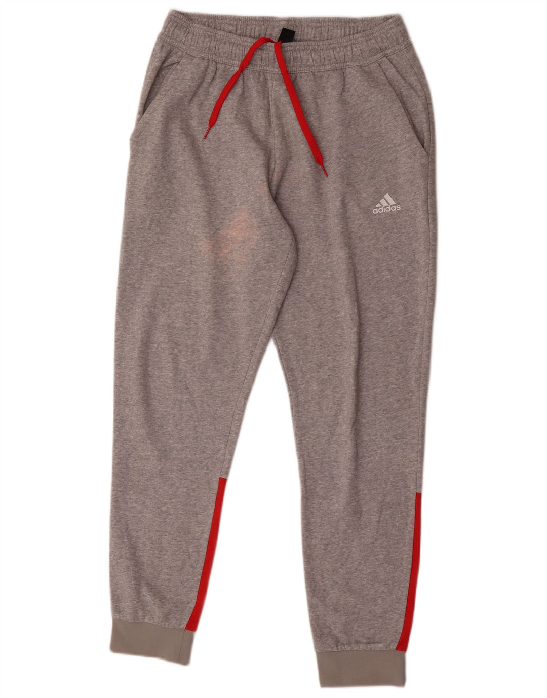 Adidas Mens Tracksuit Trousers Joggers Medium Grey Colourblock Cotton