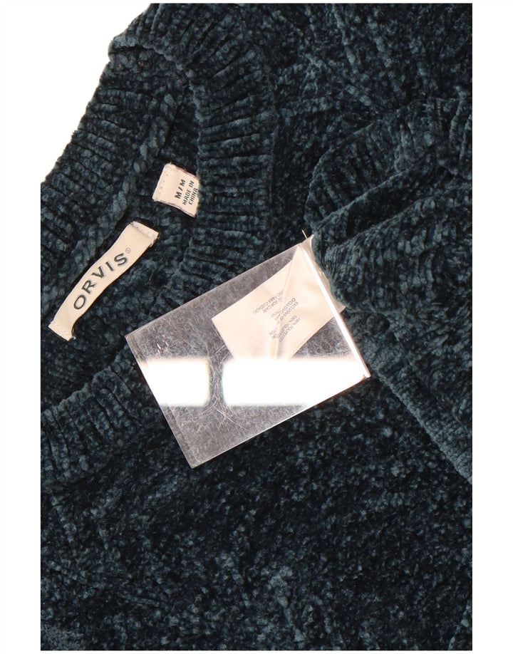 Orvis Womens Crew Neck Jumper Sweater UK 14 Medium Green Polyester