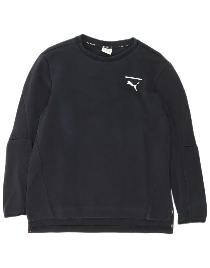 PUMA Mens Sweatshirt Jumper Small Black Cotton