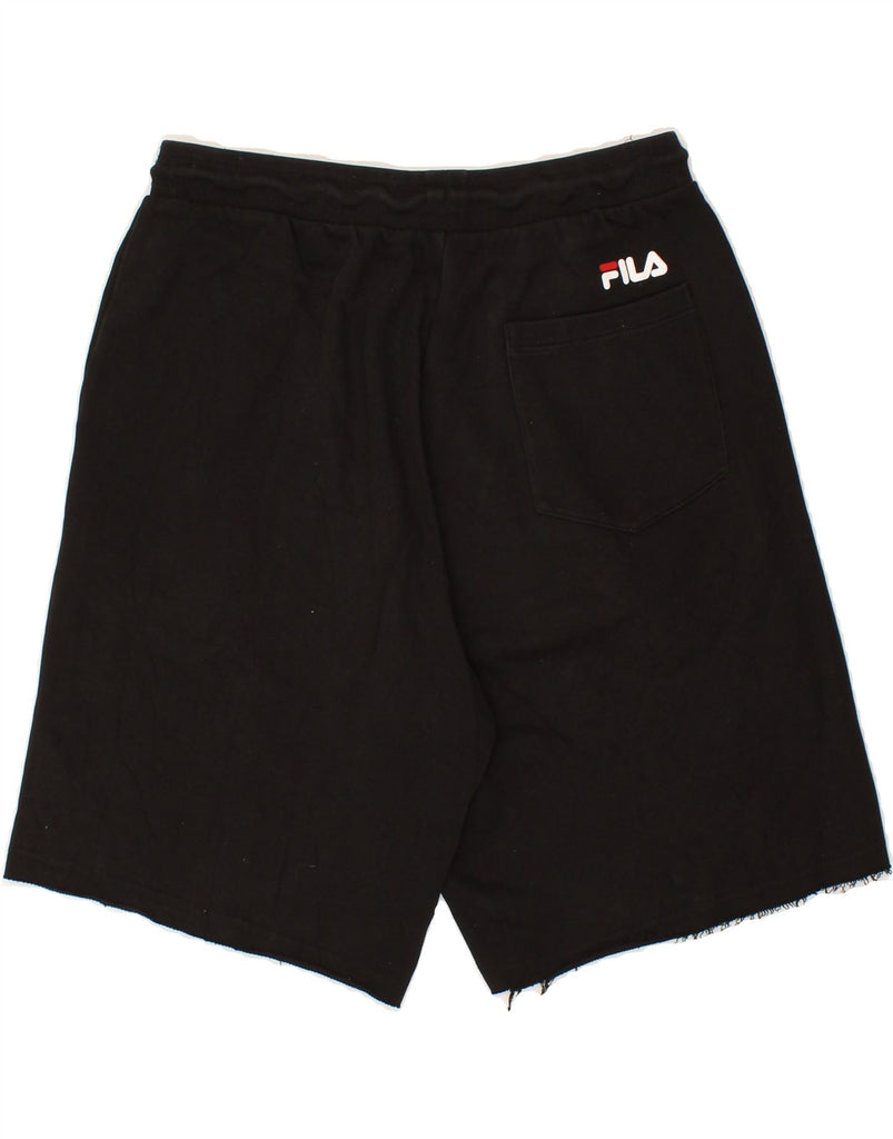 FILA Mens Graphic Sport Shorts Medium Black | Vintage Fila | Thrift | Second-Hand Fila | Used Clothing | Messina Hembry 