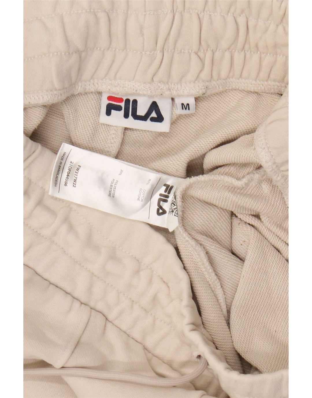 Fila Mens Tracksuit Trousers Joggers Medium Beige Cotton