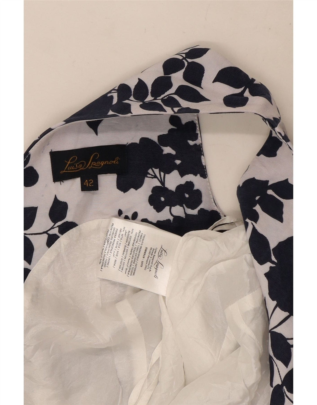 Luisa Spagnoli Womens Sleeveless Sheath Dress IT 42 Medium White Floral