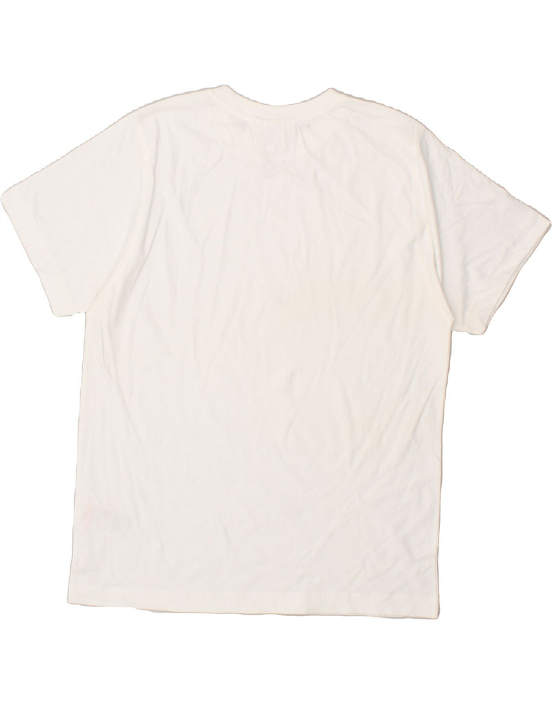 FILA Womens T-Shirt Top UK 12 Medium White Cotton | Vintage Fila | Thrift | Second-Hand Fila | Used Clothing | Messina Hembry 
