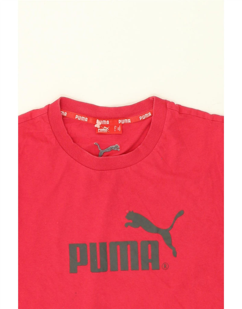 PUMA Mens Graphic T-Shirt Top Medium Red Cotton Vintage Puma and Second-Hand Puma from Messina Hembry 