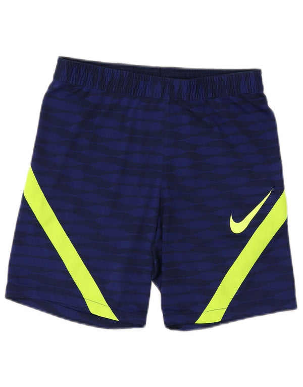 Nike Mens Dri Fit Graphic Slim Fit Sport Shorts Small Navy Blue Colourblock
