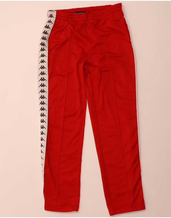 KAPPA Mens Graphic Tracksuit Trousers Medium  Red Polyester