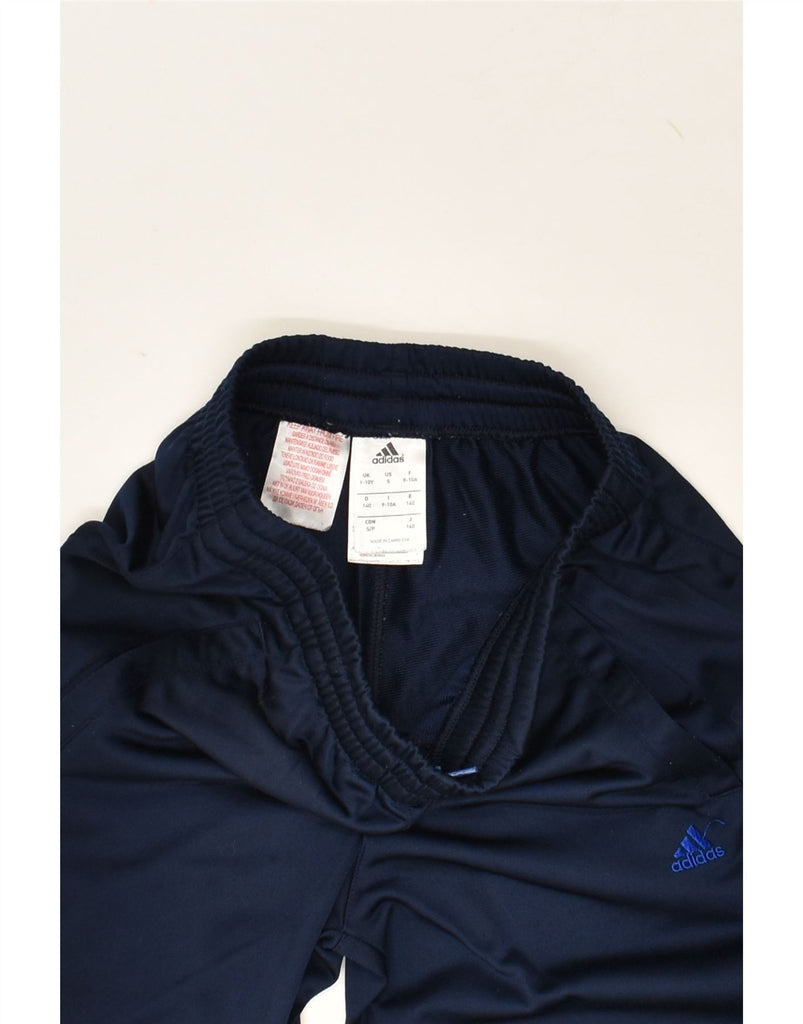 ADIDAS Boys Tracksuit Trousers Joggers 9-10 Years Navy Blue Polyester | Vintage Adidas | Thrift | Second-Hand Adidas | Used Clothing | Messina Hembry 