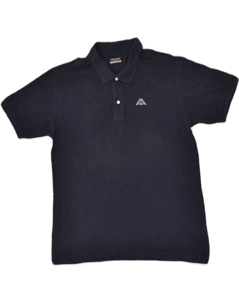 KAPPA Mens Polo Shirt Large Navy Blue Cotton | Vintage Kappa | Thrift | Second-Hand Kappa | Used Clothing | Messina Hembry 