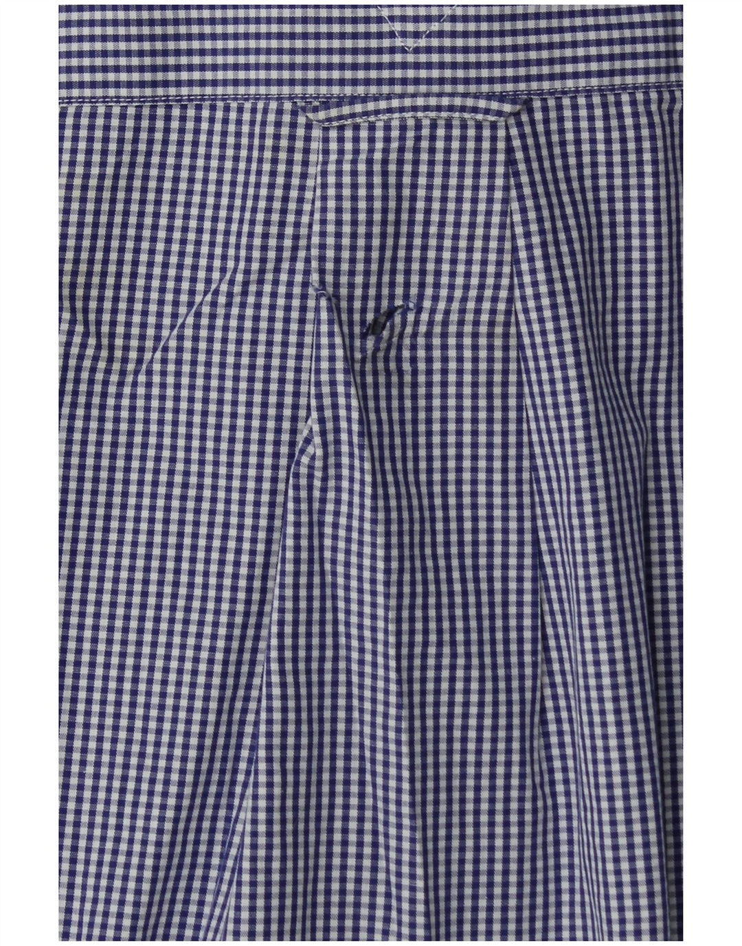 Tommy Hilfiger Mens Tall Shirt Size 17 XL Blue Gingham Cotton