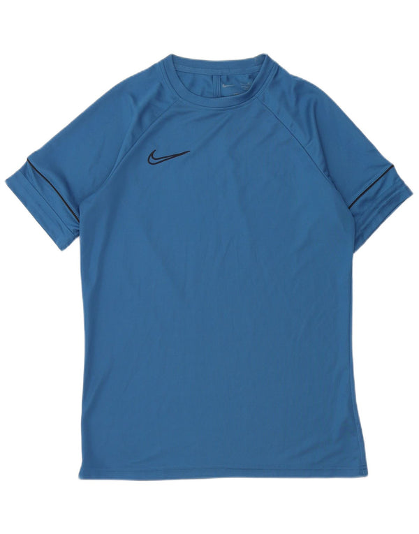 Nike Mens Dri Fit T-Shirt Top Medium Blue Polyester