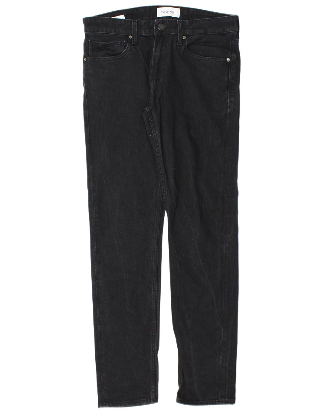 Calvin Klein Mens Slim Jeans W30 L32 Black Cotton