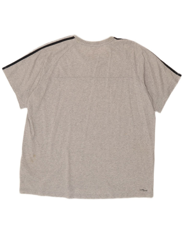 Adidas Mens T-Shirt Top 2XL Grey Flecked Cotton