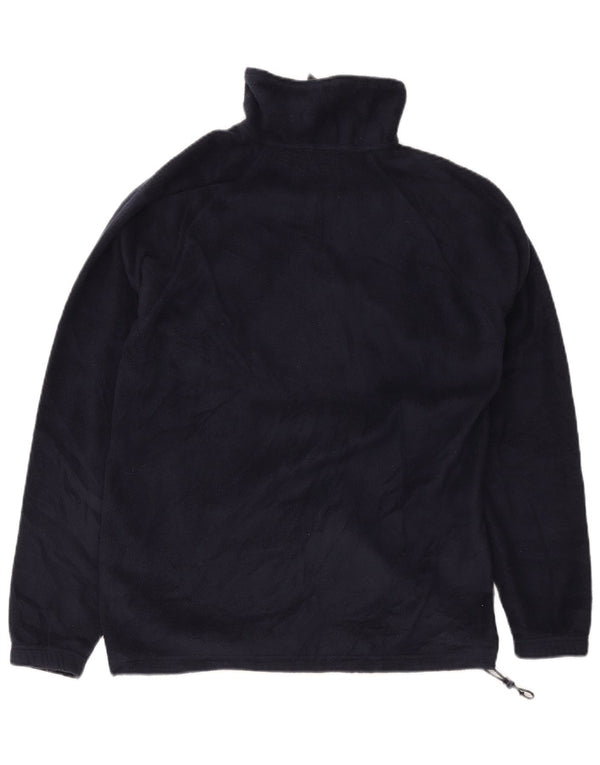 Kappa Mens Zip Neck Fleece Jumper Small Navy Blue Polyester Sports