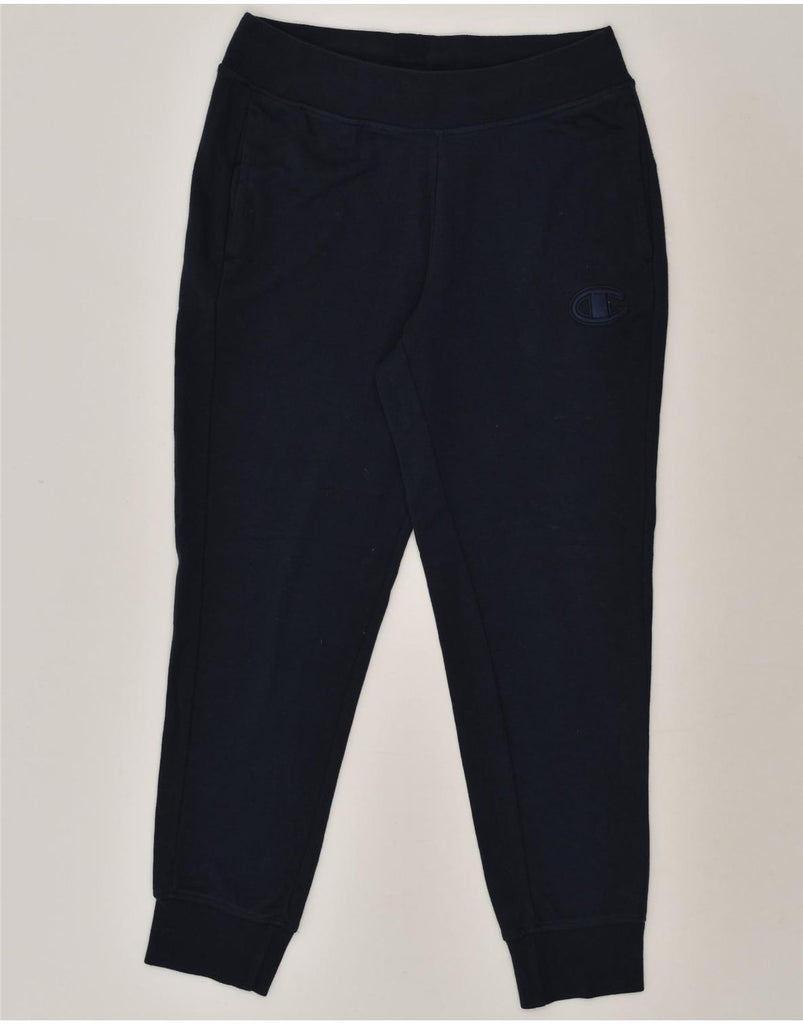 CHAMPION Mens Tracksuit Trousers Joggers Medium Navy Blue Cotton | Vintage Champion | Thrift | Second-Hand Champion | Used Clothing | Messina Hembry 