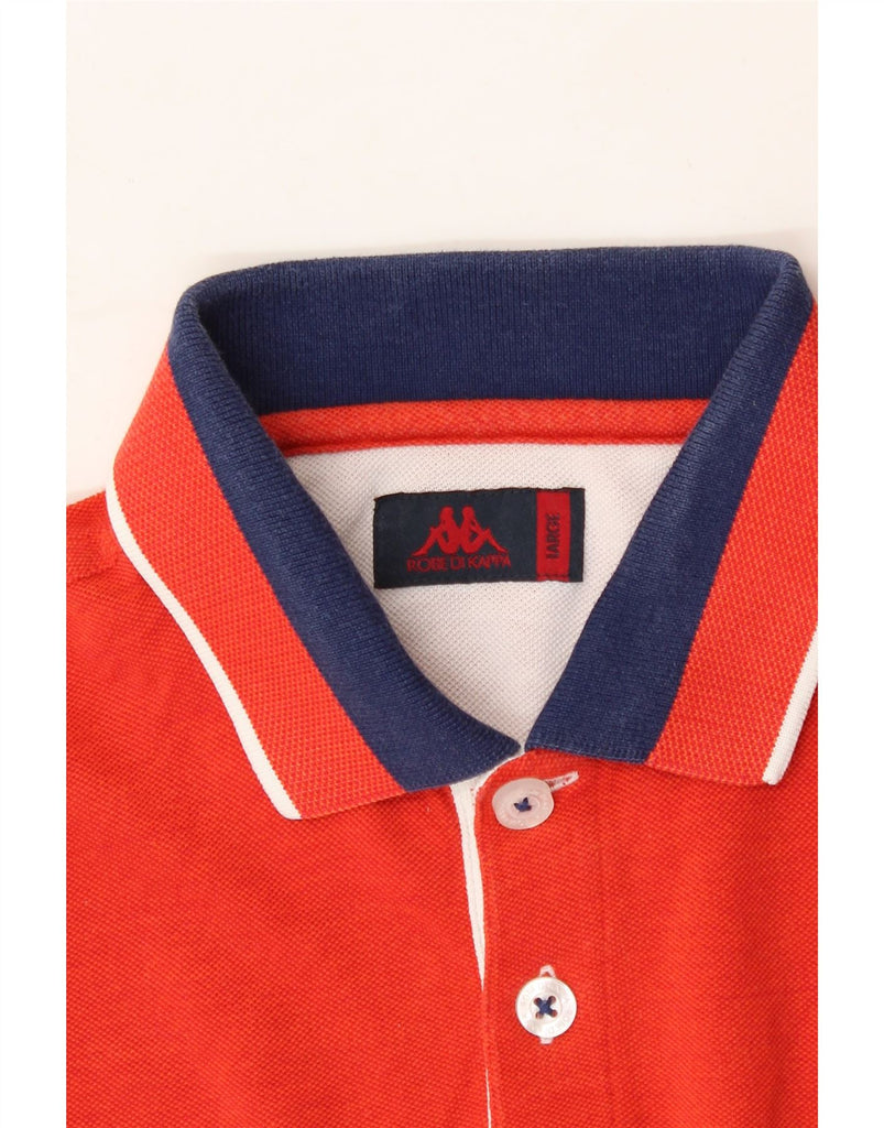 KAPPA Mens Polo Shirt Large Red Cotton Vintage Kappa and Second-Hand Kappa from Messina Hembry 