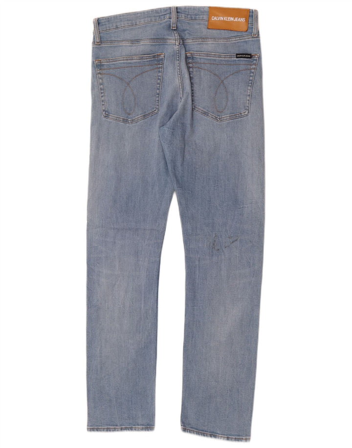 Calvin Klein Mens Slim Jeans W32 L32 Blue Cotton