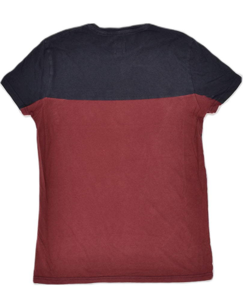 JACK WILLS Mens Graphic T-Shirt Top Small Navy Blue Colourblock | Vintage Jack Wills | Thrift | Second-Hand Jack Wills | Used Clothing | Messina Hembry 