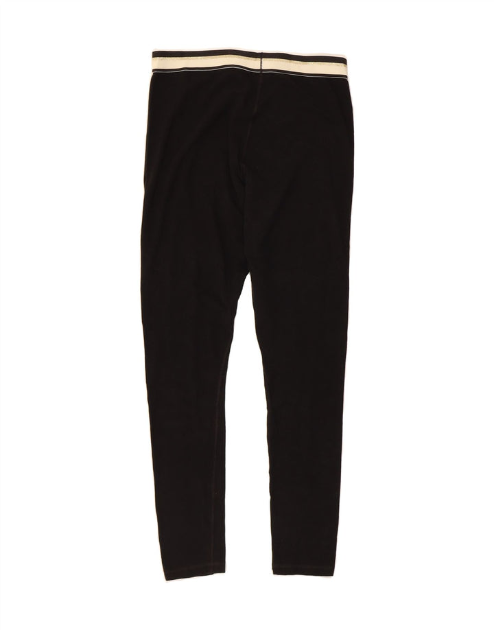 CHAMPION Womens Graphic Leggings UK 14 Large Black Cotton Vintage Champion and Second-Hand Champion from Messina Hembry 
