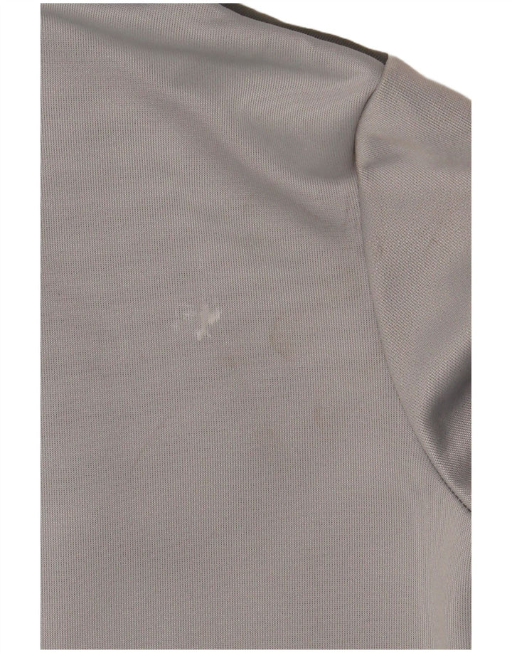 Nike Boys Zip Hoodie Sweater 10-11 Years Medium Grey Colourblock Polyester