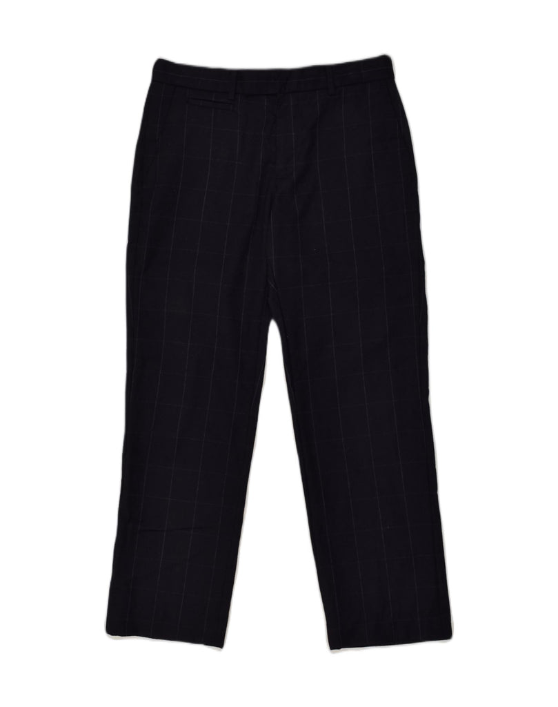 BANANA REPUBLIC Mens Tailored Slim Suit Trousers W30 L30 Navy Blue Check | Vintage Banana Republic | Thrift | Second-Hand Banana Republic | Used Clothing | Messina Hembry 