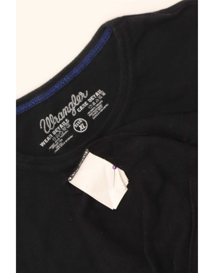 Wrangler Mens T-Shirt Top XL Navy Blue Cotton