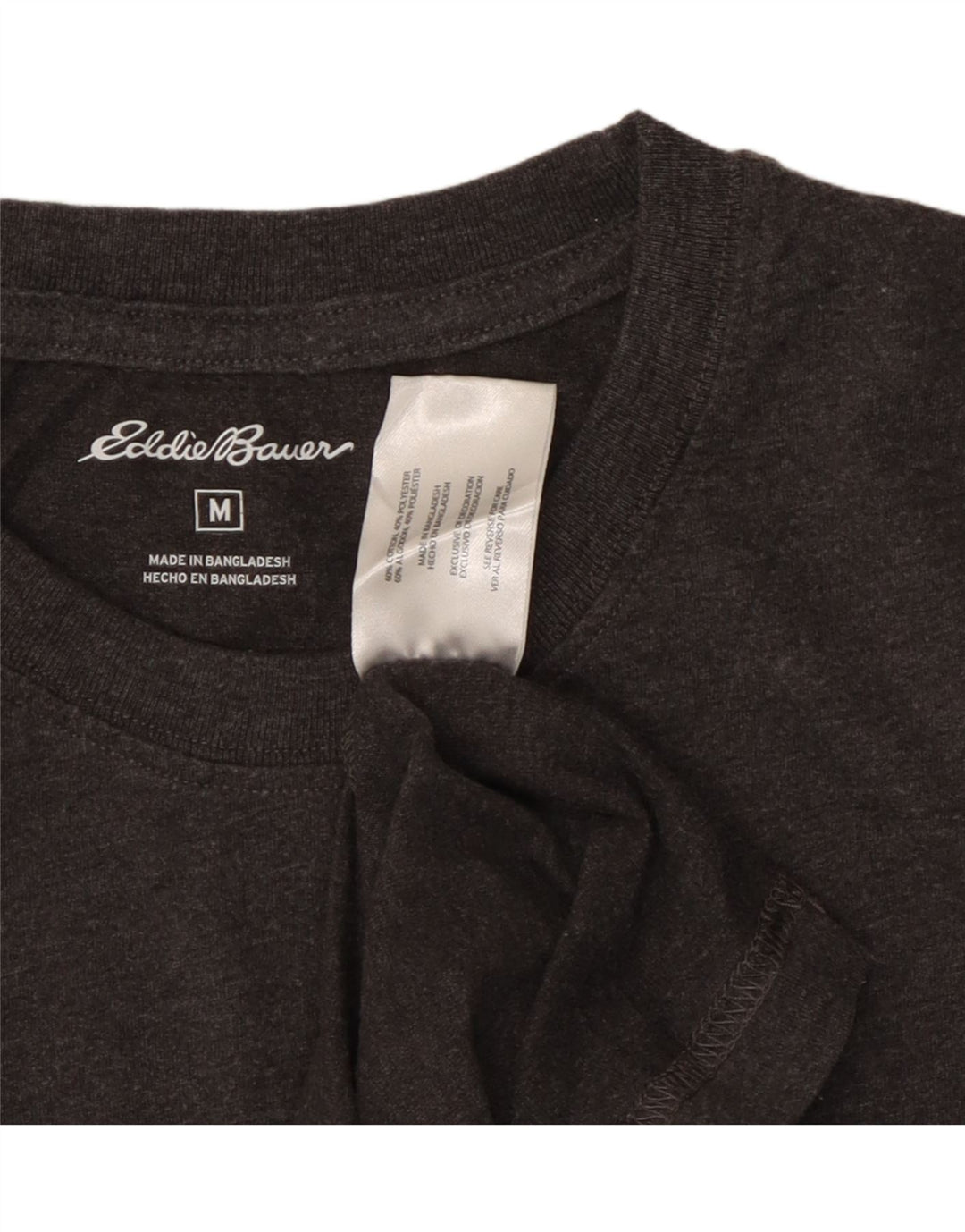EDDIE BAUER Mens Top Long Sleeve Medium Grey Cotton
