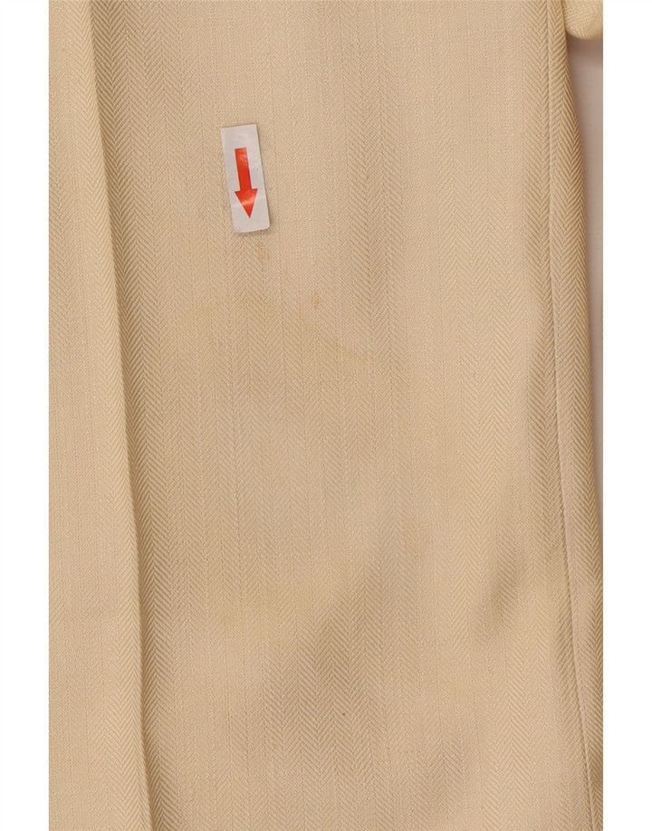 Vintage Mens 2 Piece Suit Large W34 L30 Beige Silk