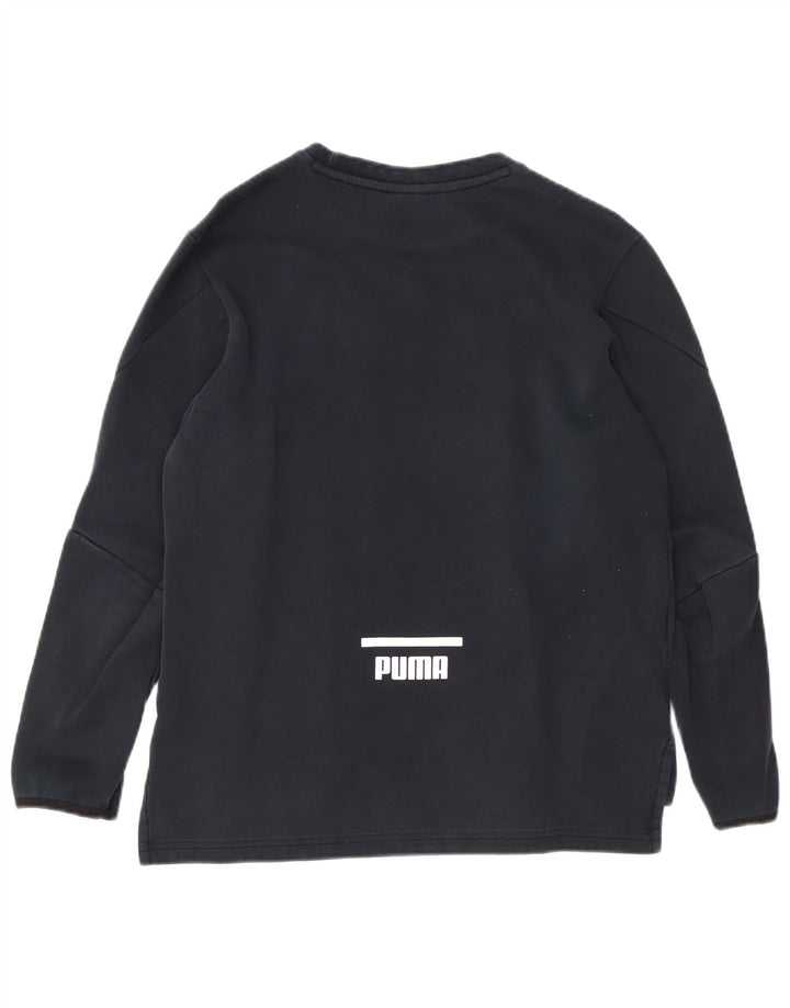 PUMA Mens Sweatshirt Jumper Small Black Cotton