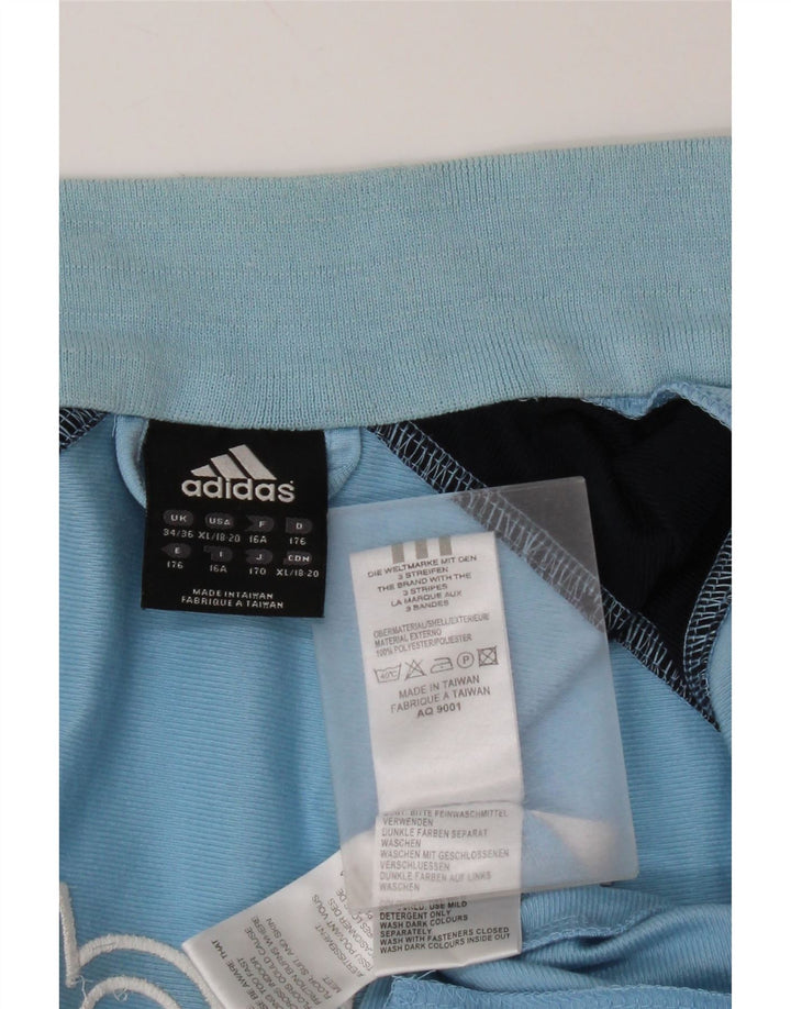 Adidas Boys Graphic Tracksuit Top Jacket 15-16 Years Blue Colourblock