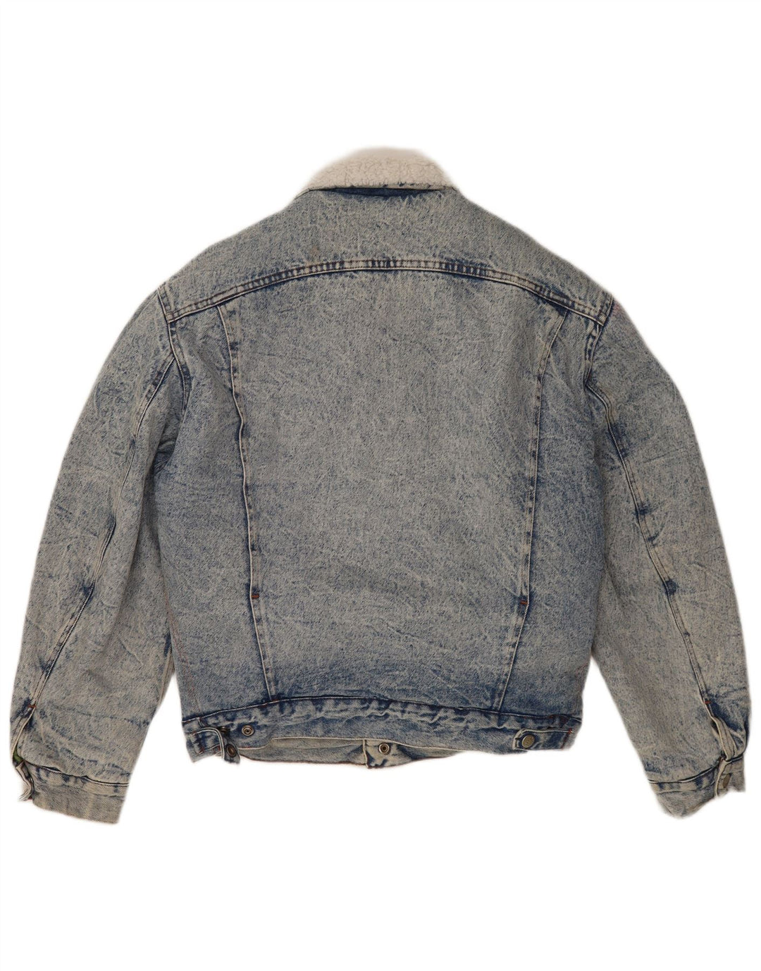 Rifle Mens Sherpa Denim Jacket UK 40 Large Blue