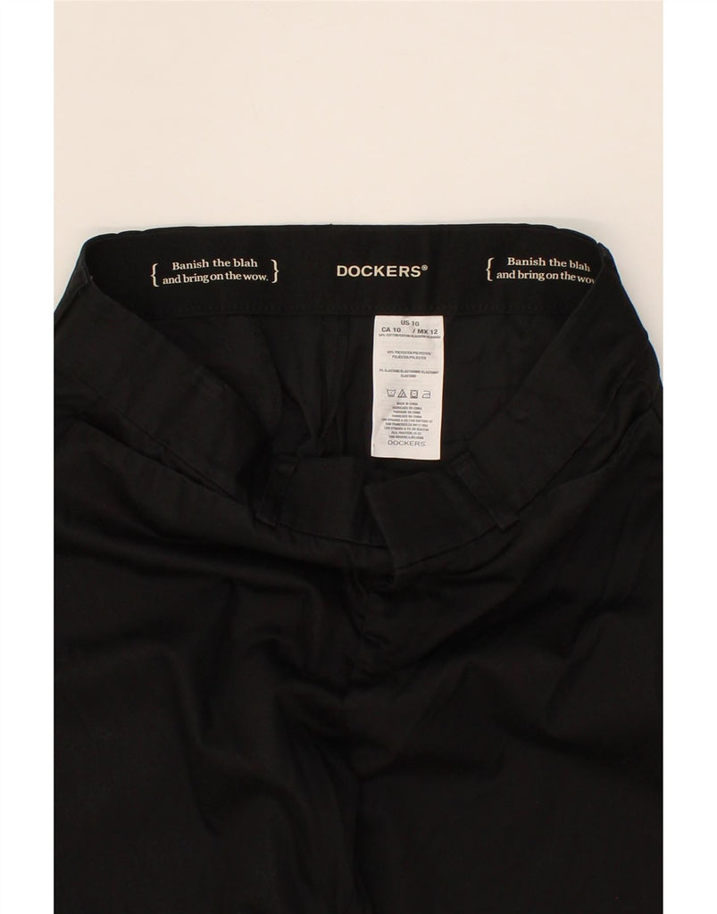 DOCKERS Womens Straight Capri Trousers US 10 Large W32 L20 Black Cotton Vintage Dockers and Second-Hand Dockers from Messina Hembry 