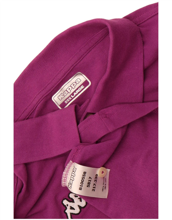Kappa Mens Polo Shirt 3XL Purple Cotton