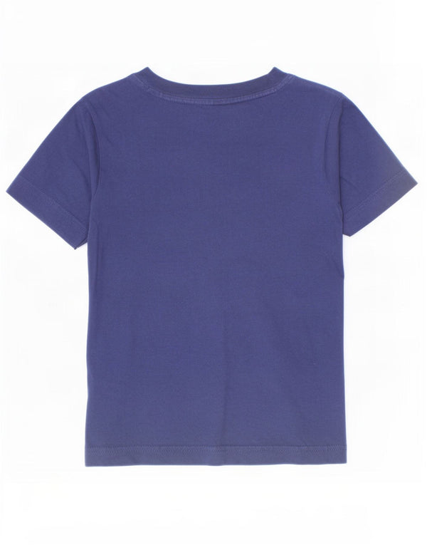 Adidas Boys Graphic T-Shirt Top 5-6 Years Navy Blue Cotton