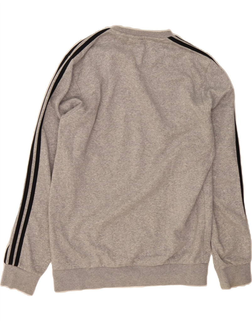 ADIDAS Mens Graphic Sweatshirt Jumper Medium Grey Cotton Vintage Adidas and Second-Hand Adidas from Messina Hembry 